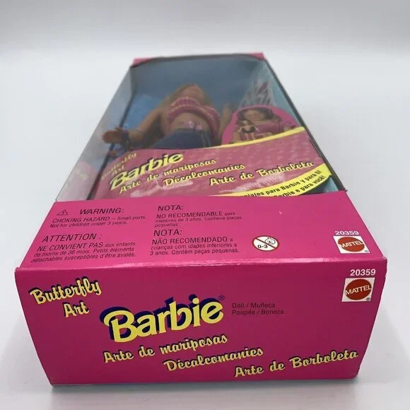 1998 Mattel Butterfly Art Barbie With Tattoos, Banned, Mint Cond. NIB.​​​​​​ - Picture 5 of 5